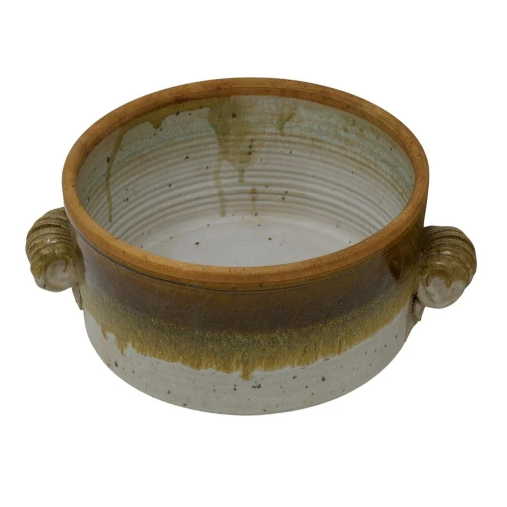 Paul Gaskins Art Pottery Stoneware Casserole Covered Pot with Lid